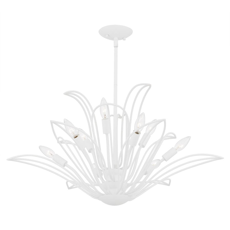 Quoizel Tallulah 9Light Chandelier, Sand White