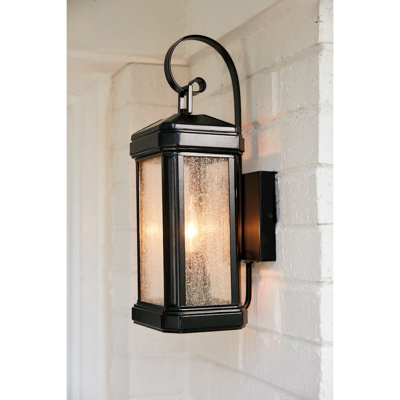Quoizel Trumbull Outdoor Wall Lantern, Mystic Black