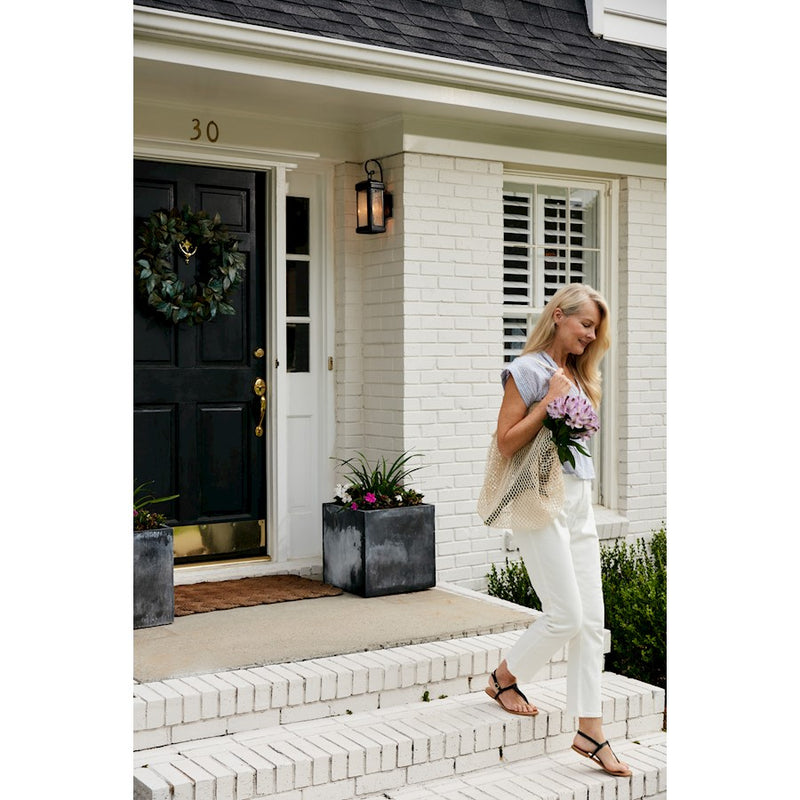 Quoizel Trumbull Outdoor Wall Lantern, Mystic Black