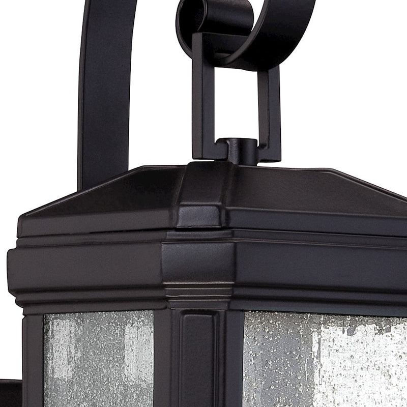 Quoizel Trumbull Outdoor Wall Lantern, Mystic Black