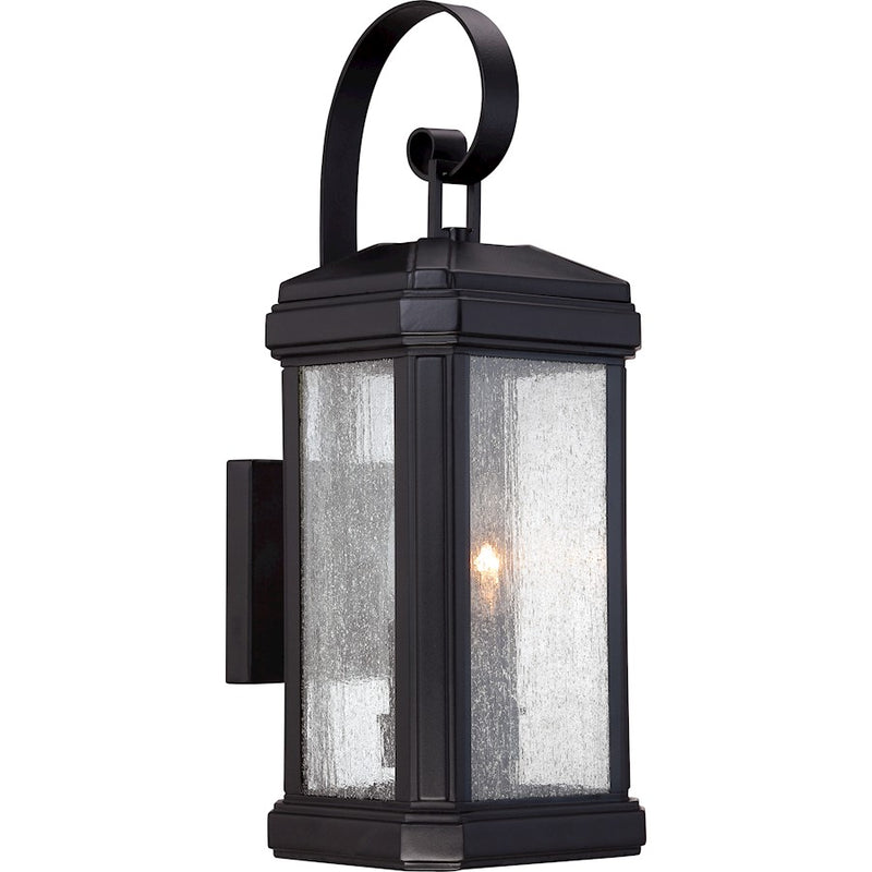 Quoizel Trumbull Outdoor Wall Lantern, Mystic Black