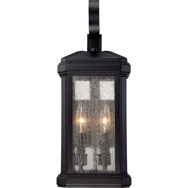 Quoizel Trumbull Outdoor Wall Lantern, Mystic Black