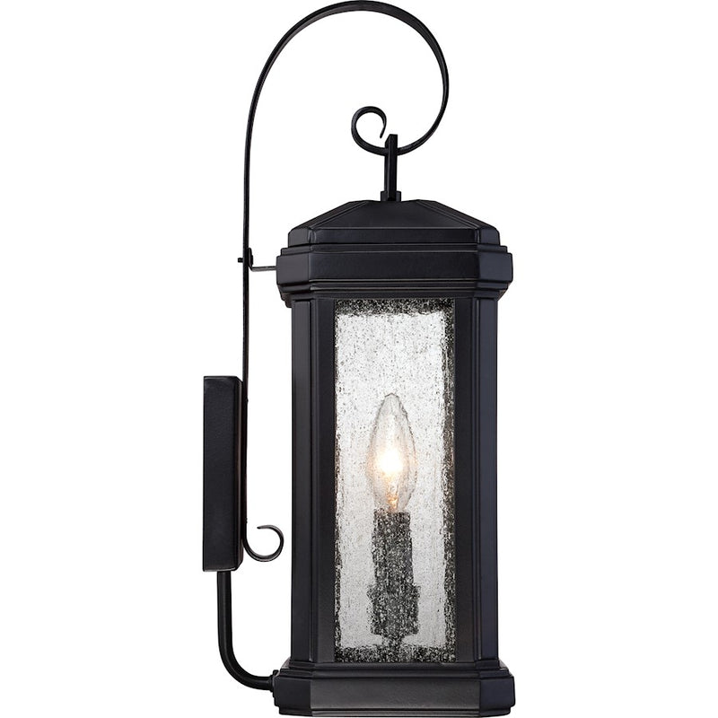 Quoizel Trumbull Outdoor Wall Lantern, Mystic Black