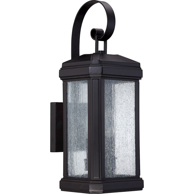Quoizel Trumbull Outdoor Wall Lantern, Mystic Black