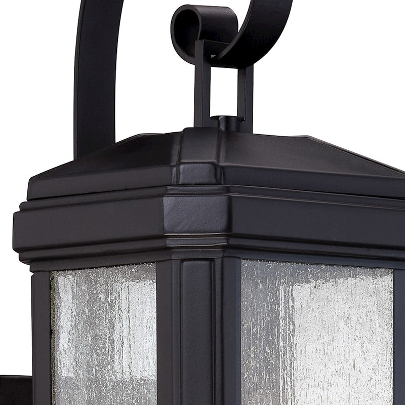Quoizel Trumbull Outdoor Wall Lantern, Mystic Black