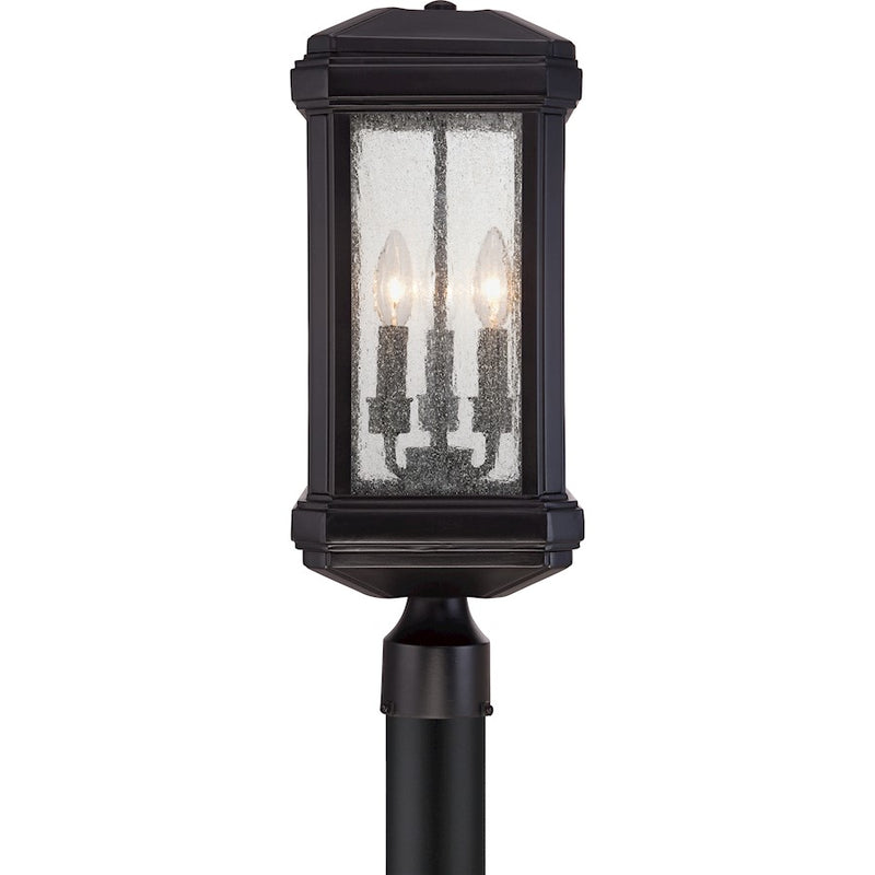 Quoizel Trumbull Outdoor Post Light, Mystic Black