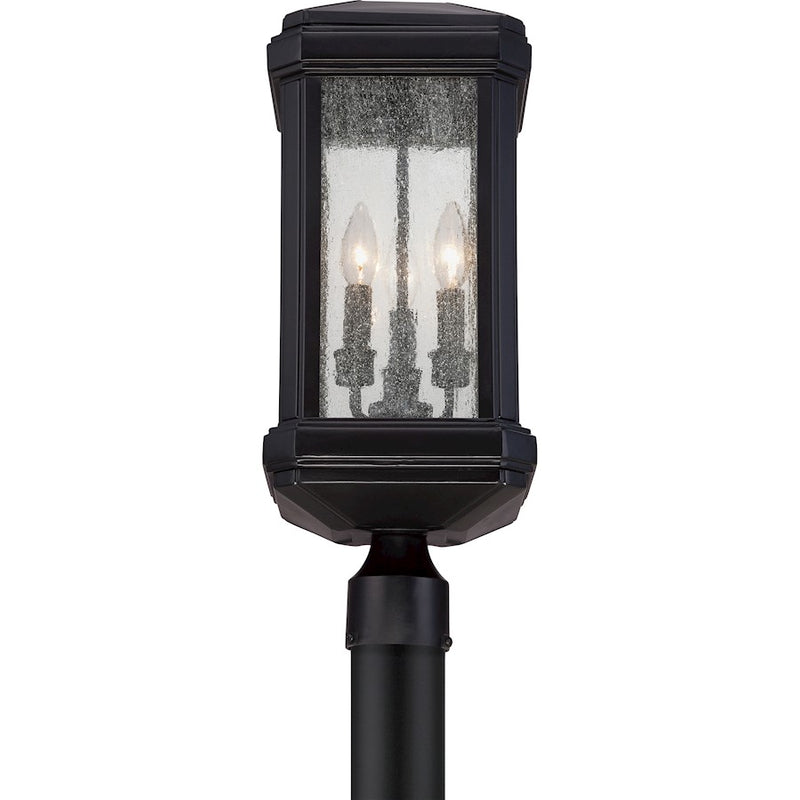 Quoizel Trumbull Outdoor Post Light, Mystic Black