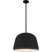 Quoizel Tamara 20in 4-Light Pendant | Farmhouse Matte Black Metal and Distressed Walnut | Kitchen Island & Dining Room | Model TMR2820MBK