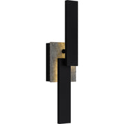 Quoizel Todman 18in LED Outdoor Wall Lantern | Modern Earth Black Coastal Armour Aluminum | Front Door & Porch | 4.5 x 3.5 x 18 in | Model TOD8304EK
