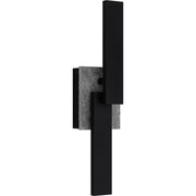 Quoizel Todman 18in LED Outdoor Wall Lantern | Modern Earth Black Coastal Armour Aluminum | Front Door & Porch | 4.5 x 3.5 x 18 in | Model TOD8304EK