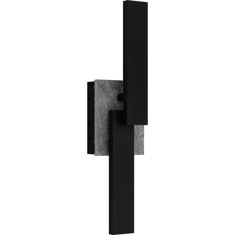Quoizel Todman 18in LED Outdoor Wall Lantern | Modern Earth Black Coastal Armour Aluminum | Front Door & Porch | 4.5 x 3.5 x 18 in | Model TOD8304EK
