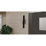 Quoizel Todman 18in LED Outdoor Wall Lantern | Modern Earth Black Coastal Armour Aluminum | Front Door & Porch | 4.5 x 3.5 x 18 in | Model TOD8304EK