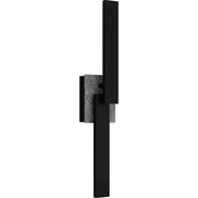 Quoizel Todman 24in LED Outdoor Wall Lantern | Modern Earth Black Coastal Armour Aluminum | Front Door & Porch | 4.5 x 3.5 x 24 in | Model TOD8404EK