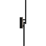 Quoizel Todman 24in LED Outdoor Wall Lantern | Modern Earth Black Coastal Armour Aluminum | Front Door & Porch | 4.5 x 3.5 x 24 in | Model TOD8404EK