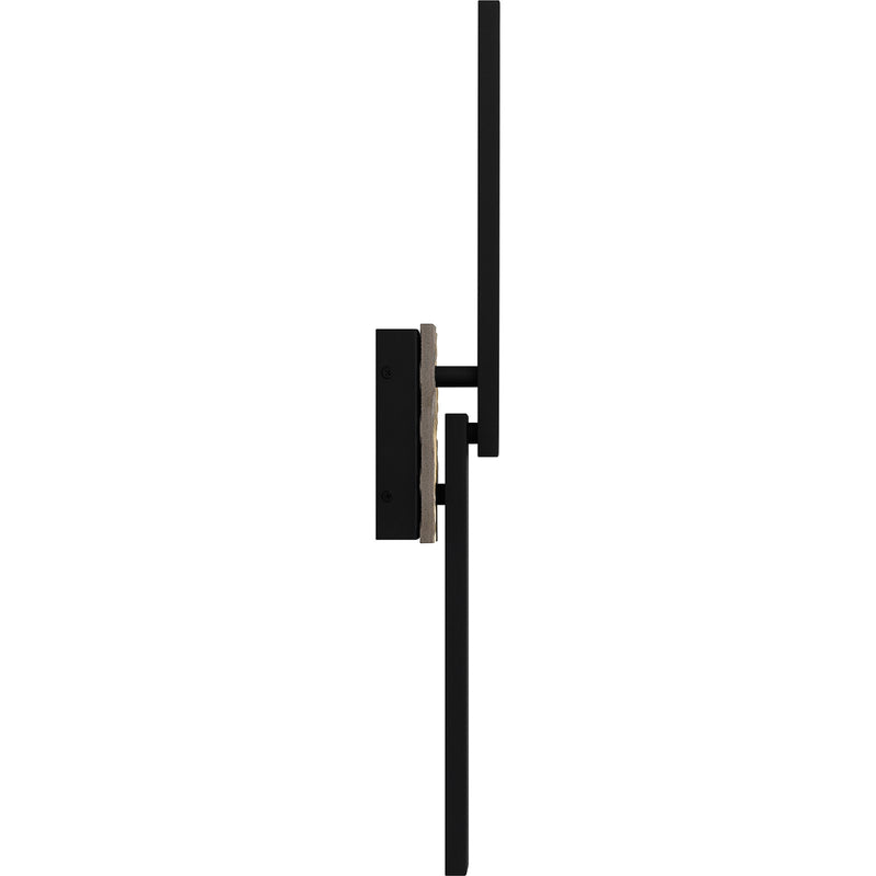 Quoizel Todman 24in LED Outdoor Wall Lantern | Modern Earth Black Coastal Armour Aluminum | Front Door & Porch | 4.5 x 3.5 x 24 in | Model TOD8404EK