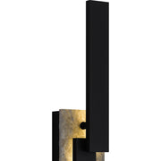 Quoizel Todman 24in LED Outdoor Wall Lantern | Modern Earth Black Coastal Armour Aluminum | Front Door & Porch | 4.5 x 3.5 x 24 in | Model TOD8404EK