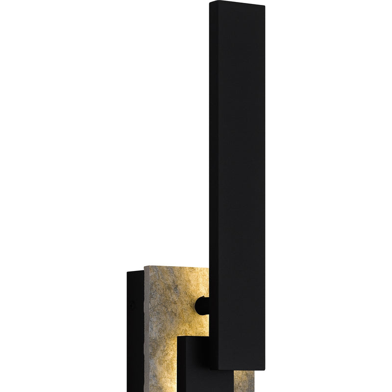 Quoizel Todman 24in LED Outdoor Wall Lantern | Modern Earth Black Coastal Armour Aluminum | Front Door & Porch | 4.5 x 3.5 x 24 in | Model TOD8404EK