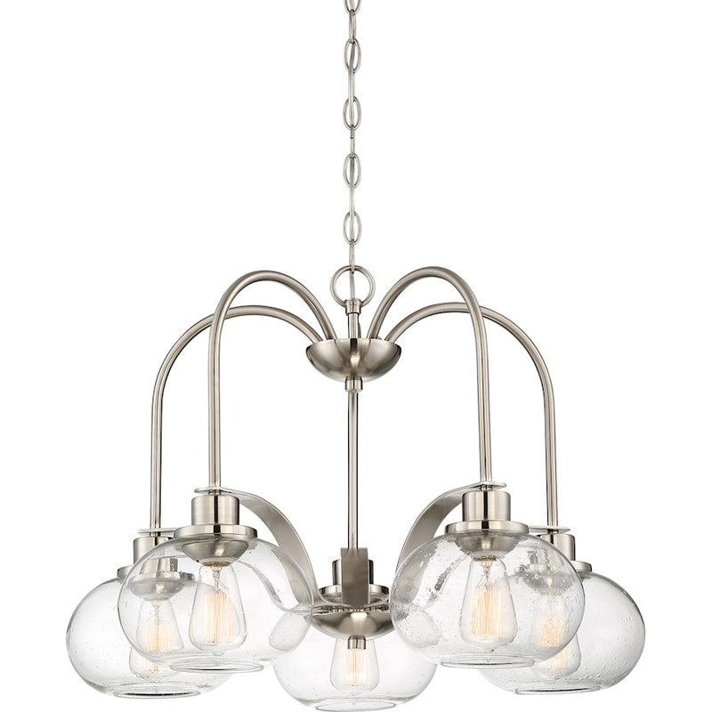Quoizel Trilogy Dinette Chandelier, 5 Light, Brushed Nickel