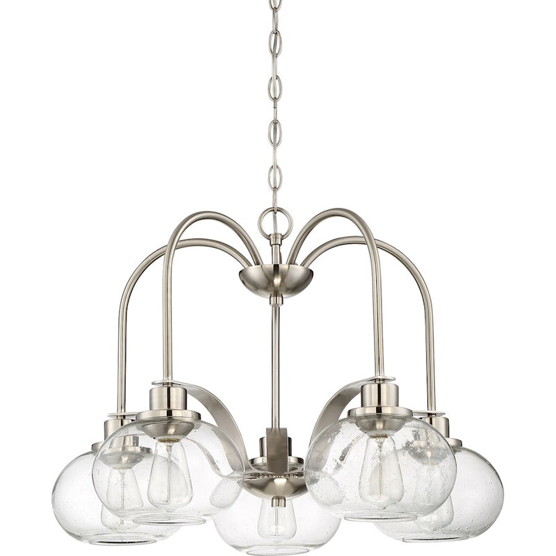 Quoizel Trilogy Dinette Chandelier, 5 Light, Brushed Nickel