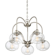 Quoizel Trilogy Dinette Chandelier, 5 Light, Brushed Nickel