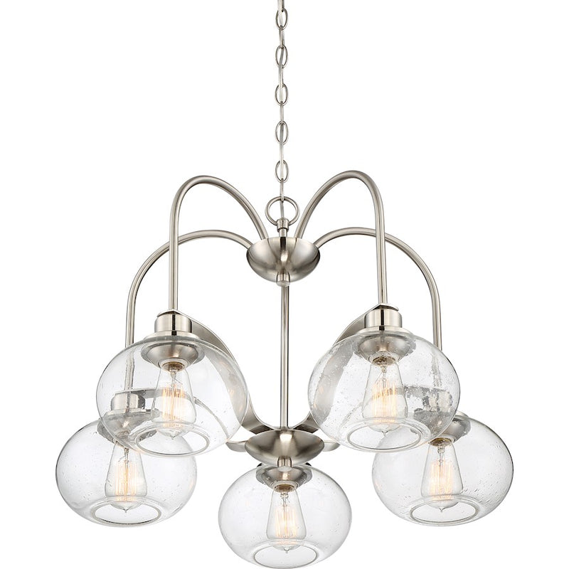Quoizel Trilogy Dinette Chandelier, 5 Light, Brushed Nickel