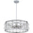 Quoizel Terrarock 5Light Pendant, Polished Chrome/Clear Ribbed Glass