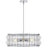Quoizel Terrarock 5Light Pendant, Polished Chrome/Clear Ribbed Glass