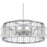 Quoizel Terrarock 5Light Pendant, Polished Chrome/Clear Ribbed Glass