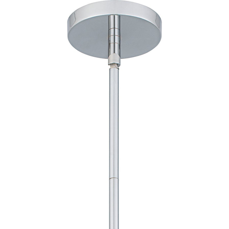 Quoizel Terrarock 5Light Pendant, Polished Chrome/Clear Ribbed Glass