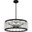 Quoizel Terrarock 5Light Pendant, Matte Black/Clear Ribbed Glass - TRK2823MBK