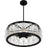 Quoizel Terrarock 5Light Pendant, Matte Black/Clear Ribbed Glass