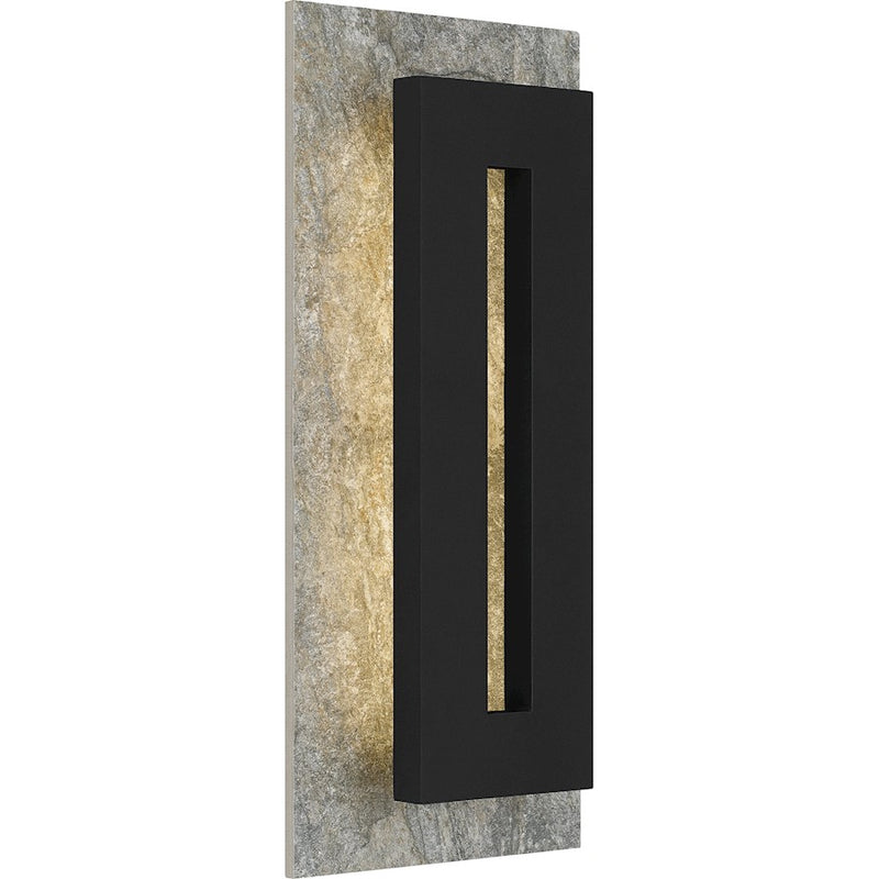 Quoizel Tate Outdoor Wall Mount, Earth Black