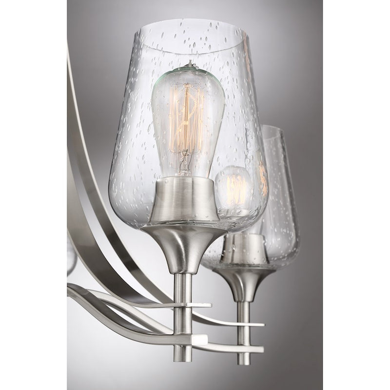 Quoizel 5 Light Towne Chandelier, Brushed Nickel