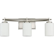 Quoizel Lighting Taylor 3 Light Bathroom Vanity Light, Brushed Nickel