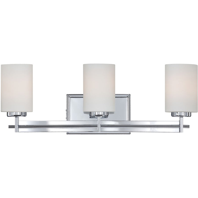 Quoizel Taylor 3 Light Bath Fixture, Polished Chrome