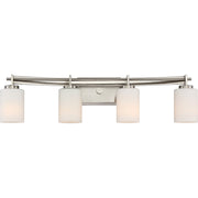 Quoizel Lighting Taylor 4 Light Bathroom Vanity Light, Brushed Nickel