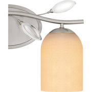 Quoizel Ulysses 16in 2-Light Vanity Light | Modern Brushed Nickel and Opal Etched Hammered Glass | Bathroom & Powder Room | Model ULY8616BN