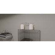 Quoizel Ulysses 16in 2-Light Vanity Light | Modern Brushed Nickel and Opal Etched Hammered Glass | Bathroom & Powder Room | Model ULY8616BN