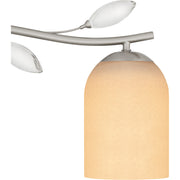 Quoizel Ulysses 24in 3-Light Vanity Light | Modern Brushed Nickel and Opal Etched Hammered Glass | Bathroom & Powder Room | Model ULY8624BN