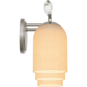 Quoizel Ulysses 34in 4-Light Vanity Light | Brushed Nickel and Opal Etched Hammered Glass | Bathroom Vanity | 33.5 x 6.5 x 9.25 in | Model ULY8634BN
