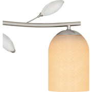 Quoizel Ulysses 34in 4-Light Vanity Light | Brushed Nickel and Opal Etched Hammered Glass | Bathroom Vanity | 33.5 x 6.5 x 9.25 in | Model ULY8634BN