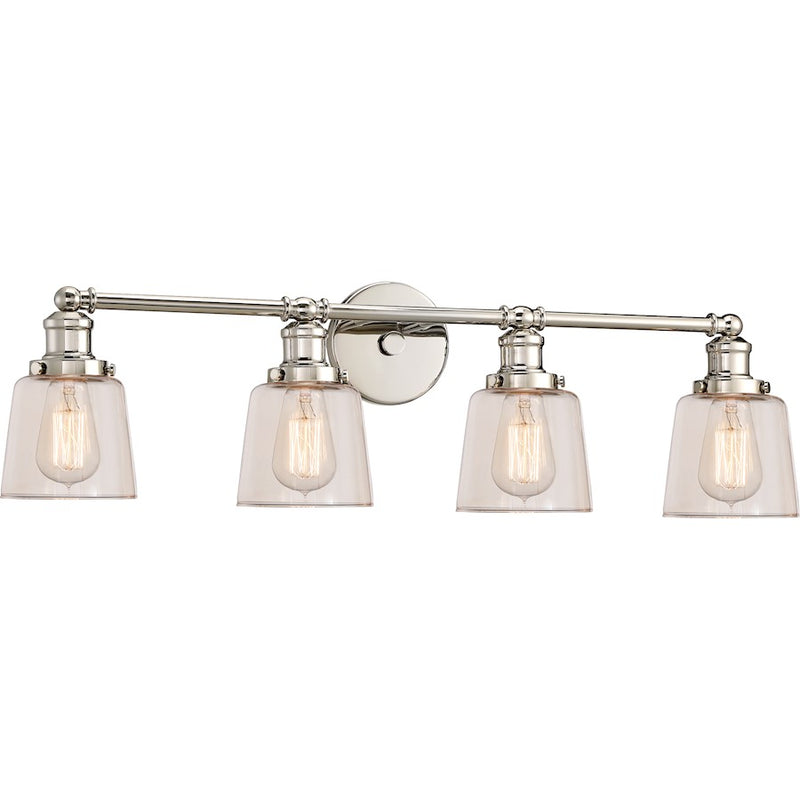 Quoizel Union 4 Bath Light, Polished Nickel