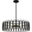 Quoizel Vera 5 Light Pendant, Matte Black/Clear Glacier Glass - VEA2824MBK