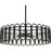 Quoizel Vera 5 Light Pendant, Matte Black/Clear Glacier Glass