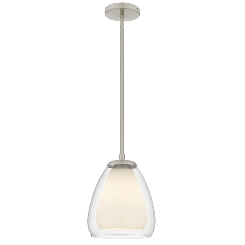 Quoizel Vivienne 1-Lt Brushed Nickel Mini Pendant, Brushed Nickel - VIV1509BN