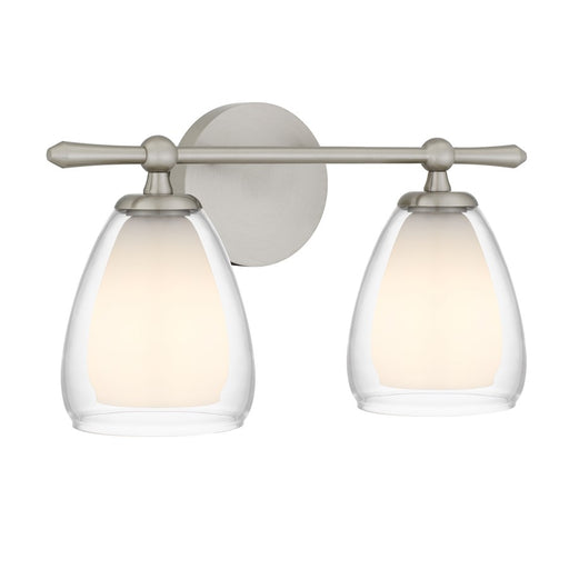 Quoizel Vivienne 2-Lt Brushed Nickel Vanity Light, Brushed Nickel - VIV8616BN