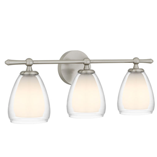 Quoizel Vivienne 3-Lt Brushed Nickel Vanity Light, Brushed Nickel - VIV8624BN