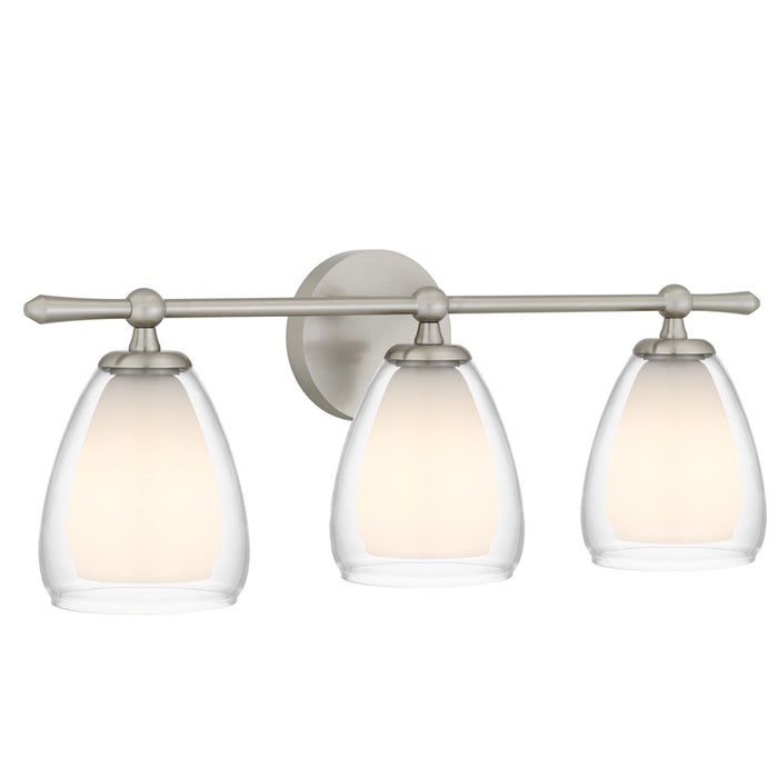 Quoizel Vivienne 3-Lt Brushed Nickel Vanity Light, Brushed Nickel - VIV8624BN