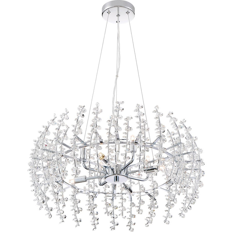 Quoizel Valla 8 Light Pendant, Polished Chrome