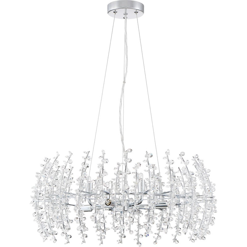 Quoizel Valla 8 Light Pendant, Polished Chrome